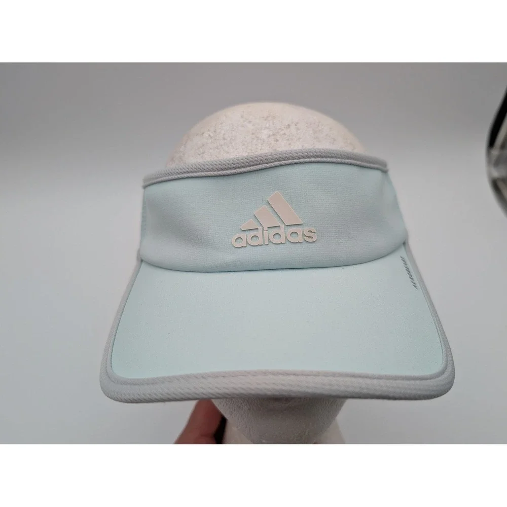 Adidas Aeroready Women Light Blue Grey Athletic Golf Tennis Running Visor Hat